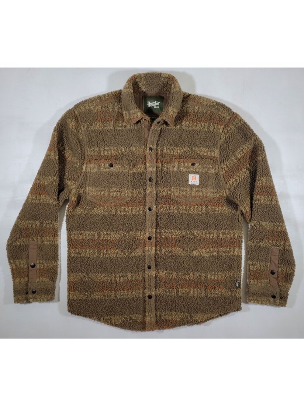 Howler Brothers Allegheny Fleece Shirt Jac Overshirt Mescal Stripe Earth Men's M